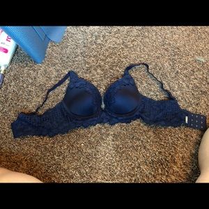 Blue lace aerie push up bra